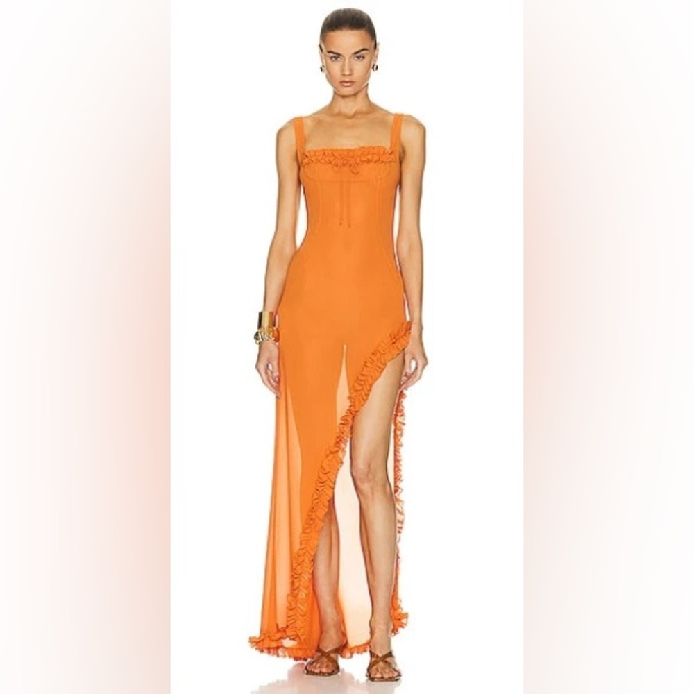 REVOLVE Helsa Orange Maxi Dress